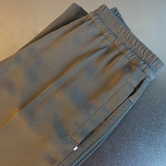 SportMax Black Rhinestone Stone Accent Elastic Band Joggers - Picture 2 of 7